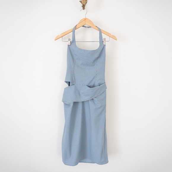 Jacquemus New with tags blue draped dress XS - Picture 1 of 6